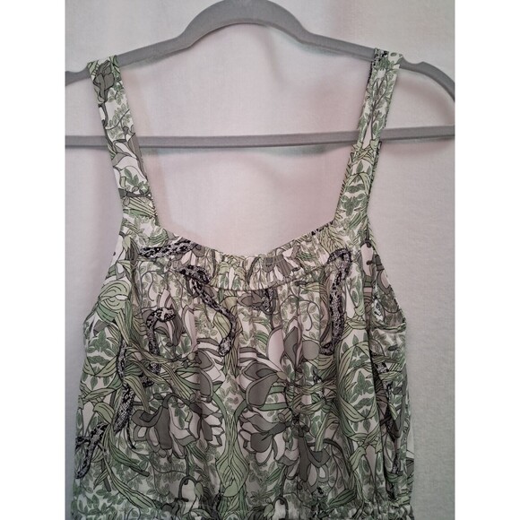 Guess Nicci Jumpsuit Snake In The Garden Scuffy Zip Front Cropped Lined Size S - Picture 6 of 12